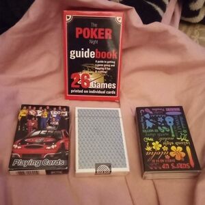 Poker Night Guidebook and Playing Cards Set